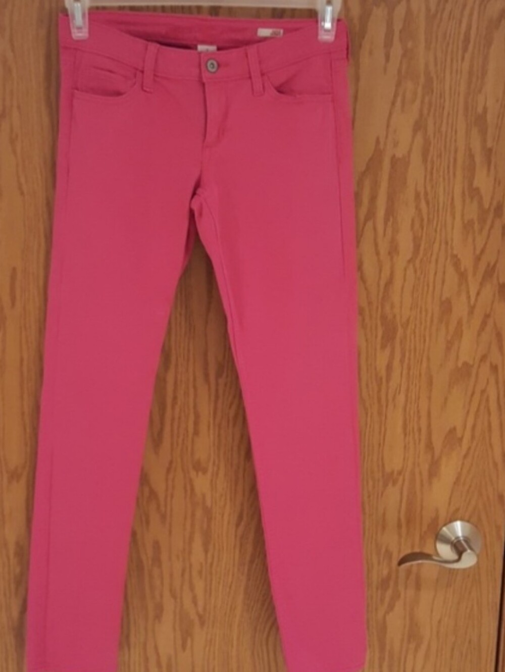 FINAL PRICE Arizona super skinny pink denim jean, size 7, barbiecore pink